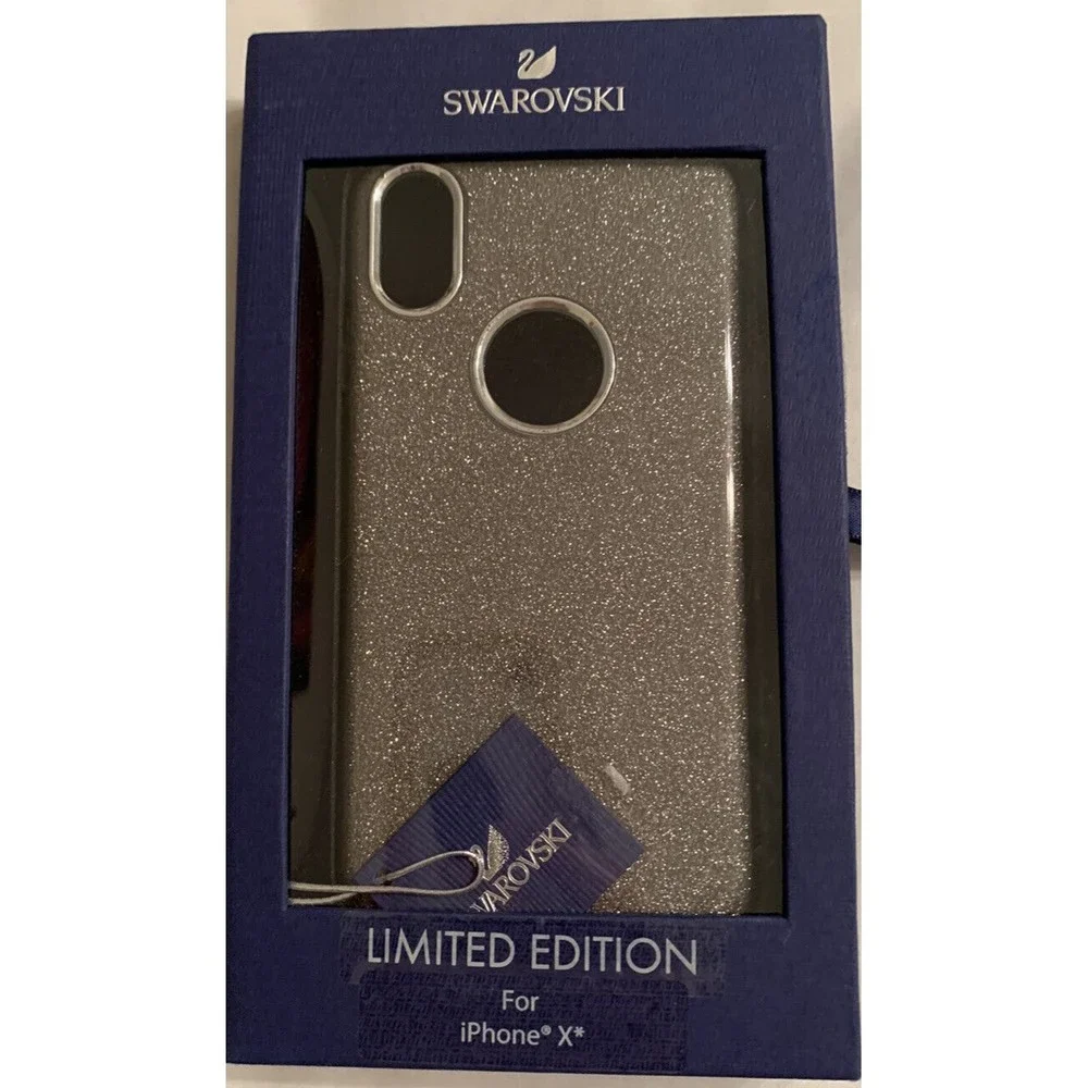 Swarovski # 5392042 Limited Edition Silver Rhinestone‎ Bling Phone Case iPhone X